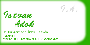 istvan adok business card