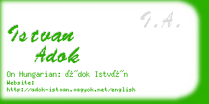 istvan adok business card